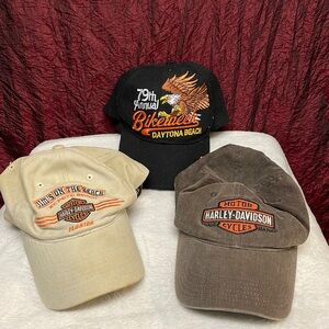 Lot of Harley Davidson hats